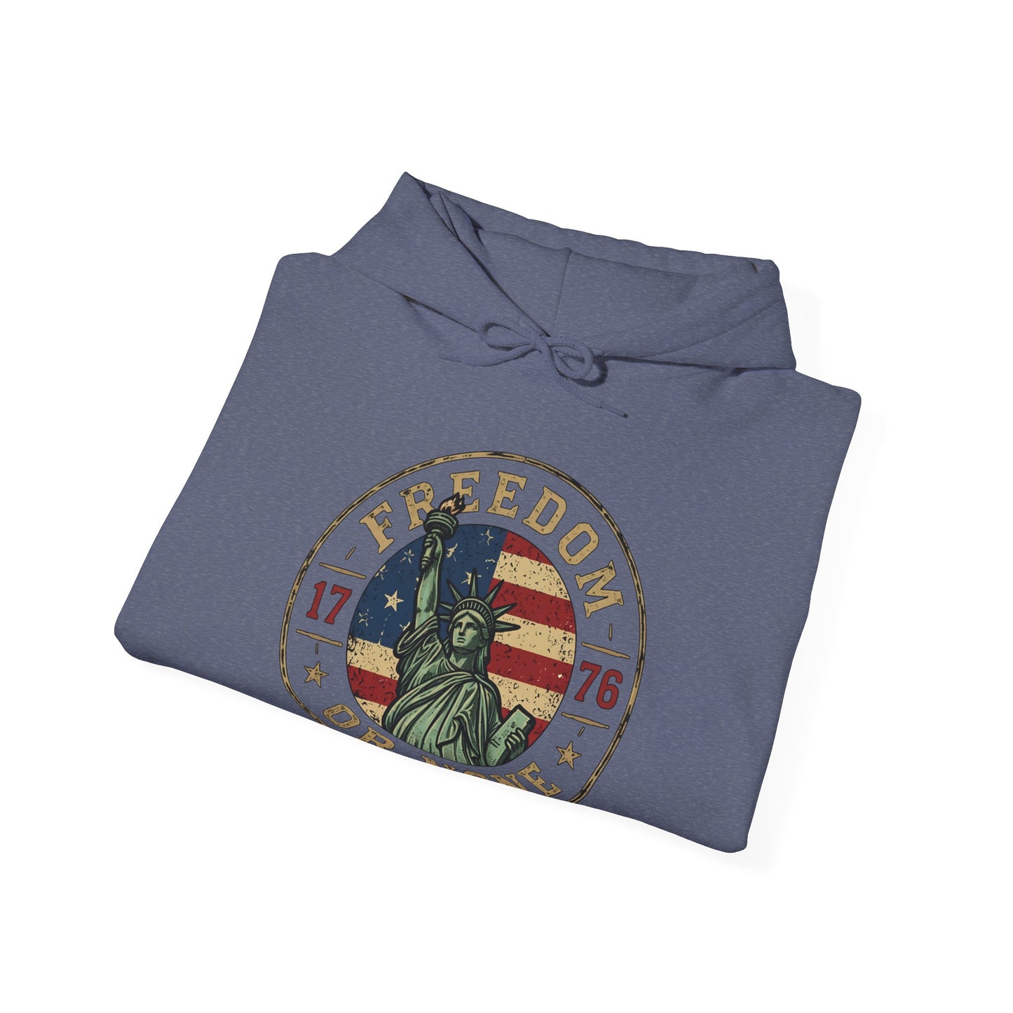 Statue of Liberty "Freedom or None" Hoodie — Patriotic Liberty Slogan Sweatshirt