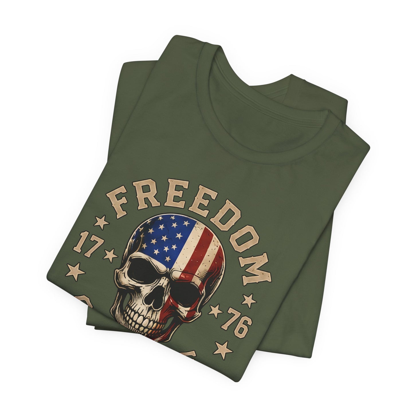 Freedom or None Skull Tee — American Flag Patriotic T-Shirt (1776)