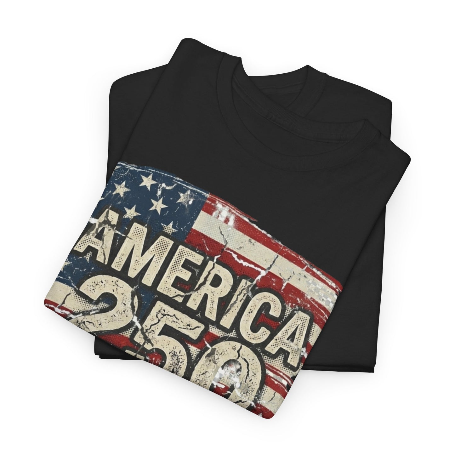America 250 Vintage Flag T-Shirt — 1776–2026 Bicentennial Patriotic Tee