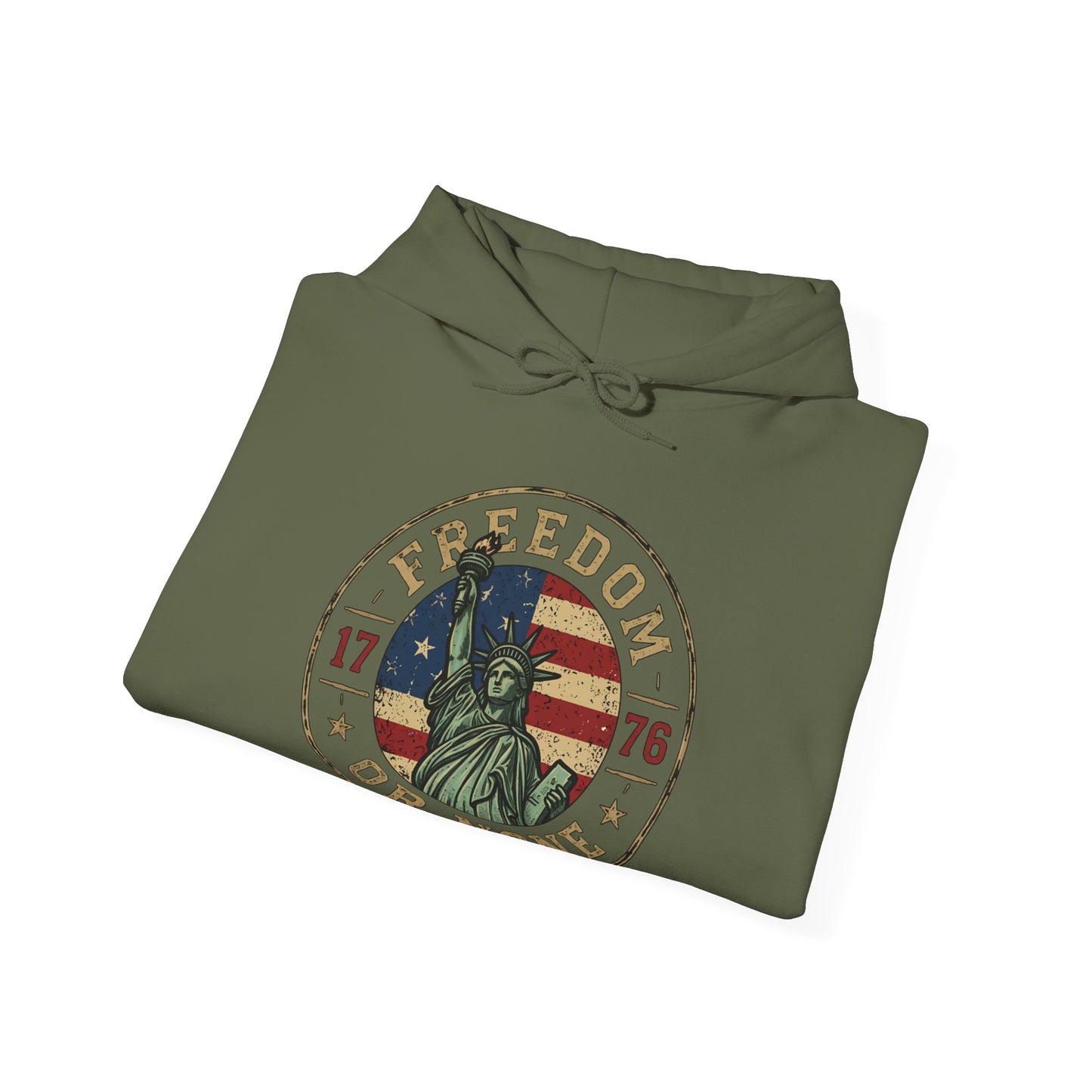 Statue of Liberty "Freedom or None" Hoodie — Patriotic Liberty Slogan Sweatshirt