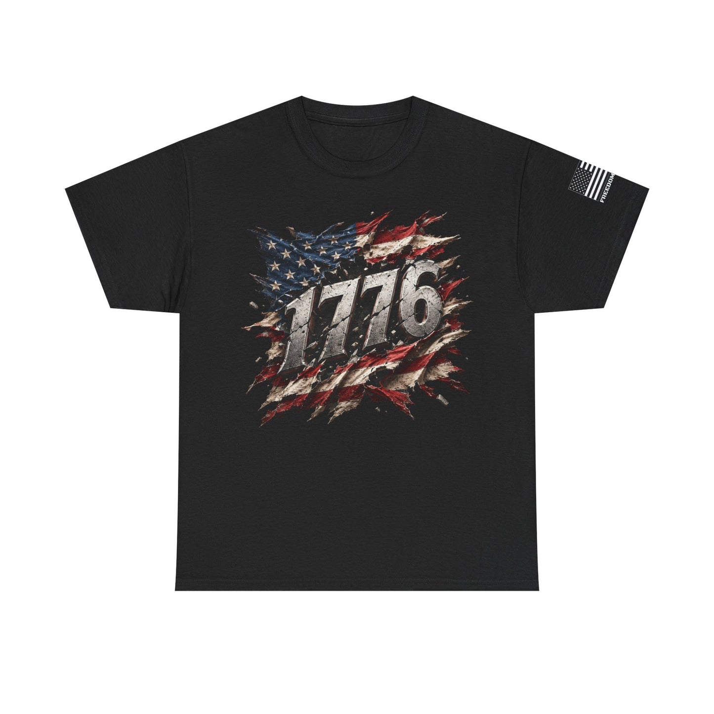 1776 American Flag T‑Shirt — Vintage Patriotic Graphic Tee for Independence Day