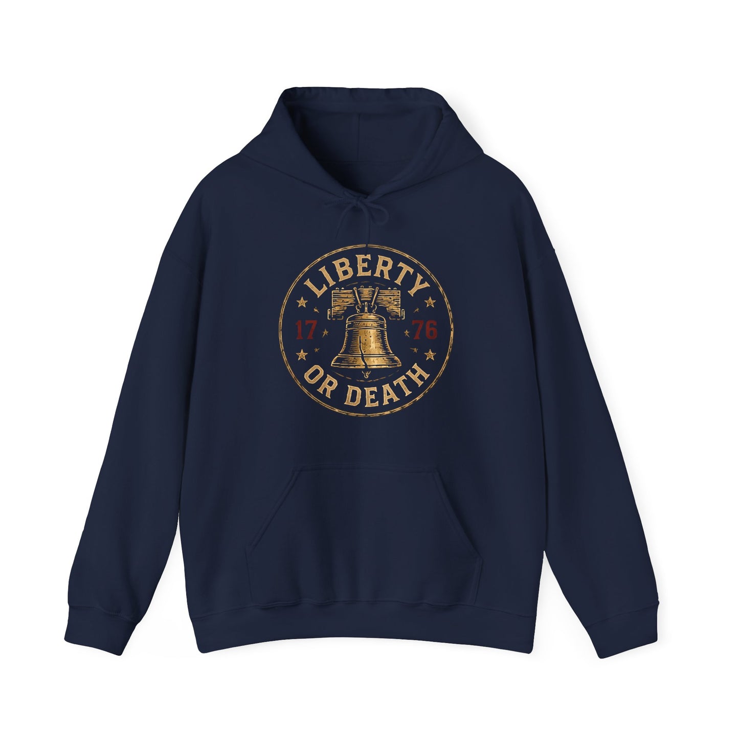 Liberty or Death Hoodie — Vintage 1776 Bell Graphic Pullover