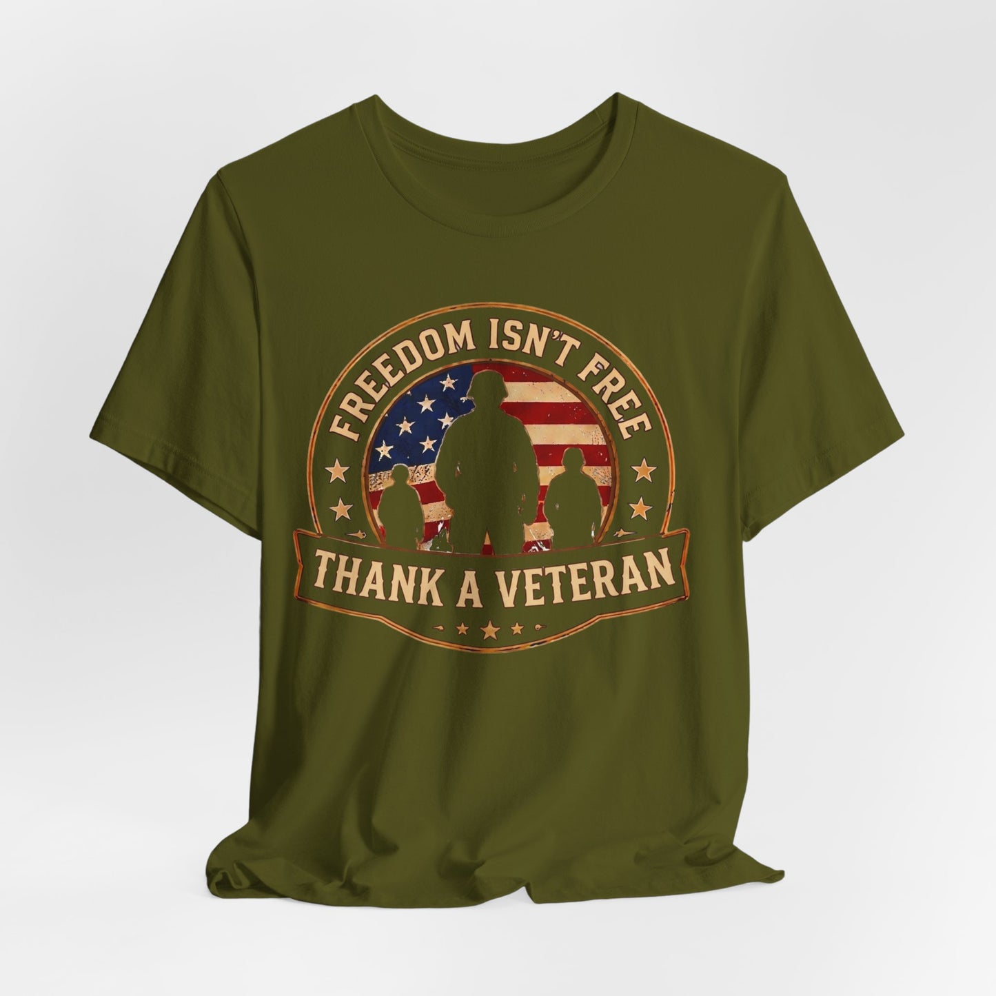 Thank a Veteran T-Shirt — “Freedom Isn’t Free” Patriotic Military Tribute Tee