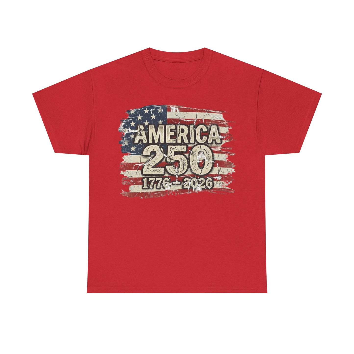 America 250 Vintage Flag T-Shirt — 1776–2026 Bicentennial Patriotic Tee