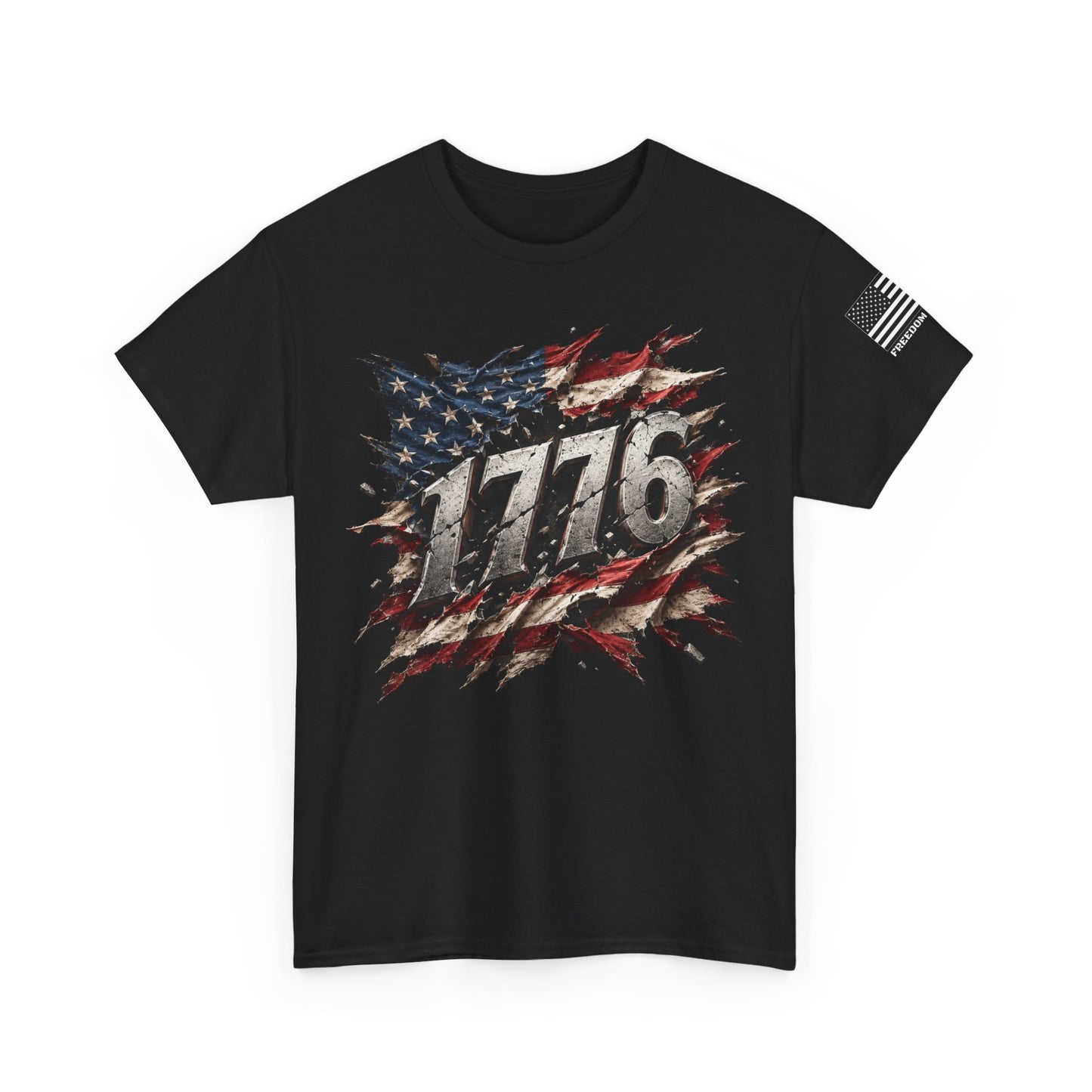 1776 American Flag T‑Shirt — Vintage Patriotic Graphic Tee for Independence Day