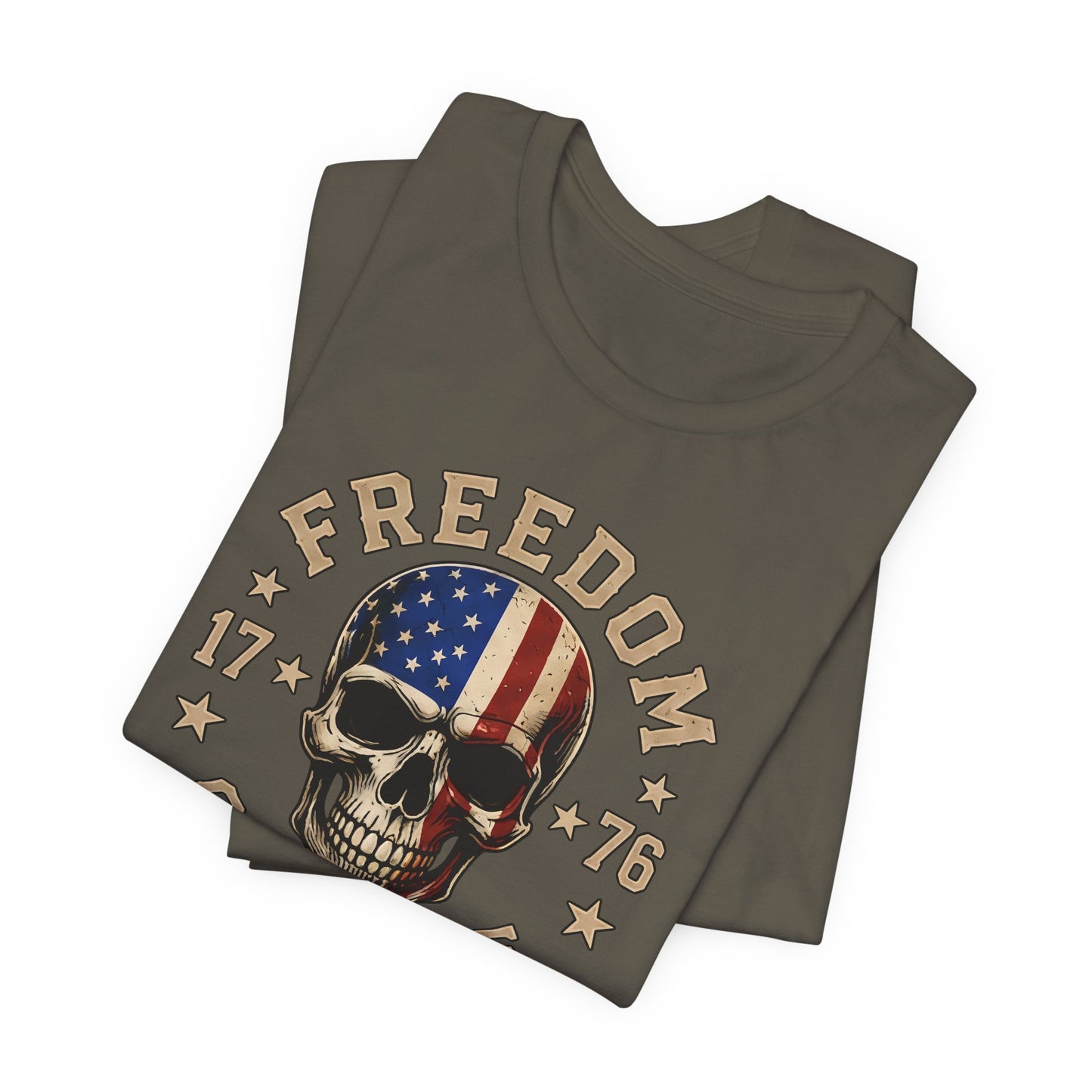 Freedom or None Skull Tee — American Flag Patriotic T-Shirt (1776)