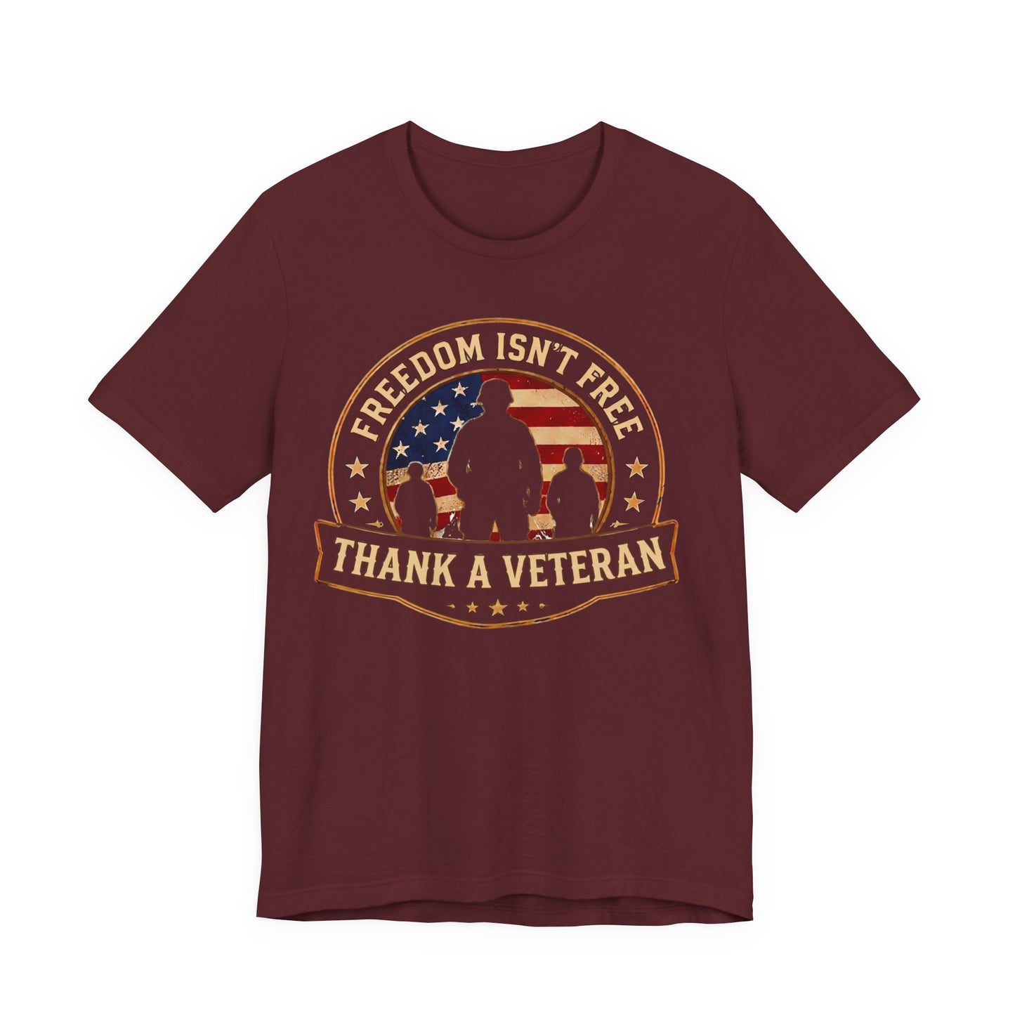 Thank a Veteran T-Shirt — “Freedom Isn’t Free” Patriotic Military Tribute Tee