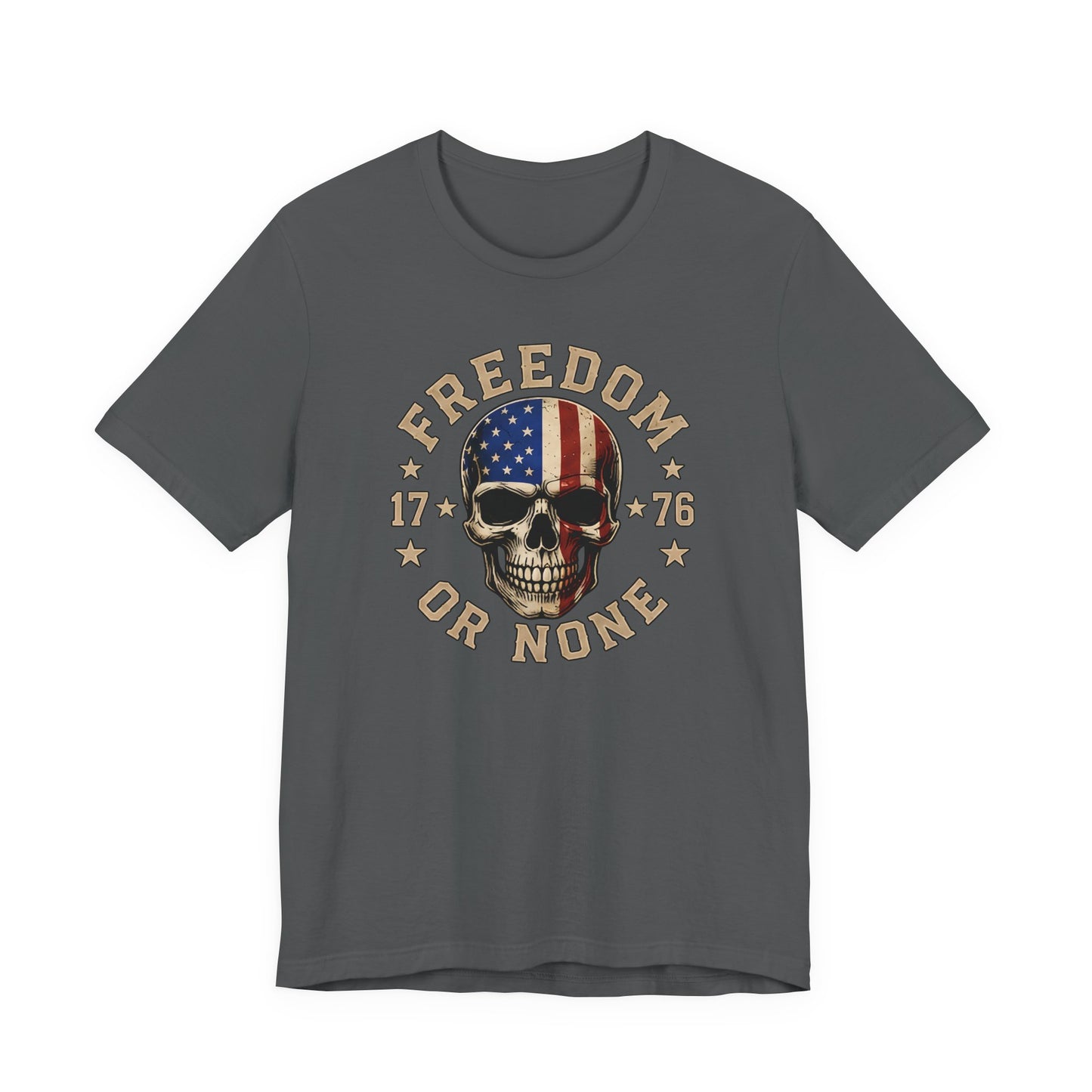 Freedom or None Skull Tee — American Flag Patriotic T-Shirt (1776)