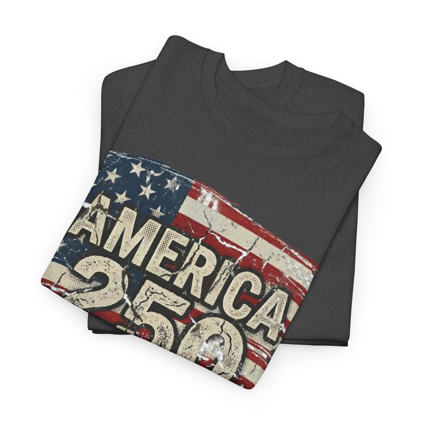 America 250 Vintage Flag T-Shirt — 1776–2026 Bicentennial Patriotic Tee