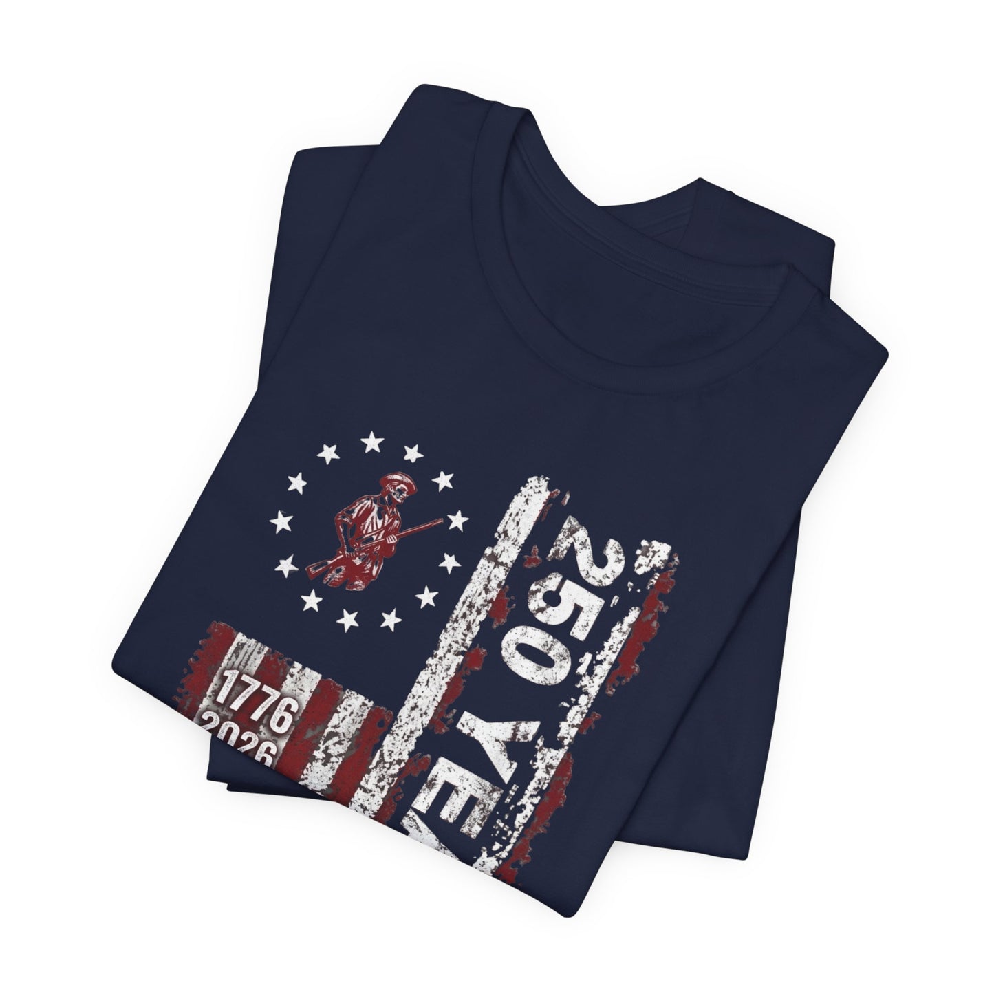 250 Years USA Freedom T-Shirt — 1776-2026 Patriotic American Flag Tee