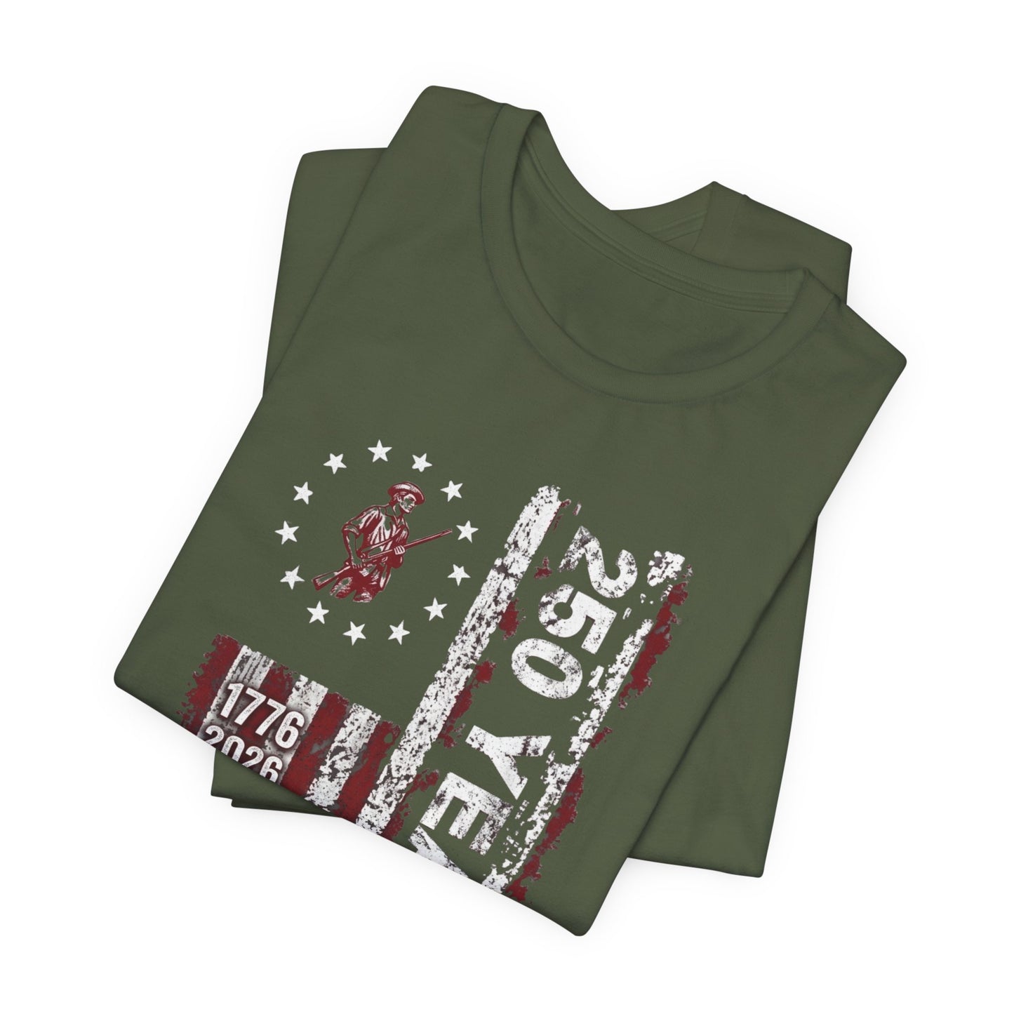 250 Years USA Freedom T-Shirt — 1776-2026 Patriotic American Flag Tee