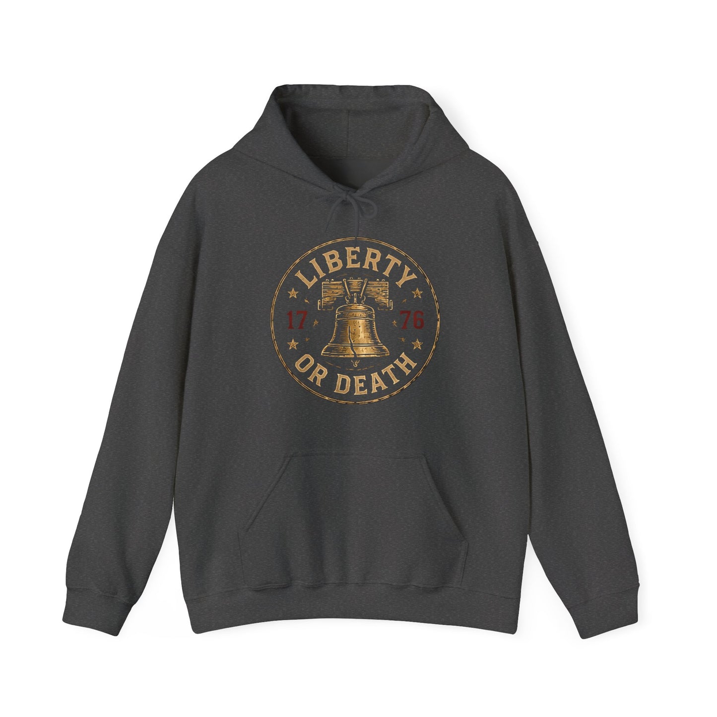 Liberty or Death Hoodie — Vintage 1776 Bell Graphic Pullover