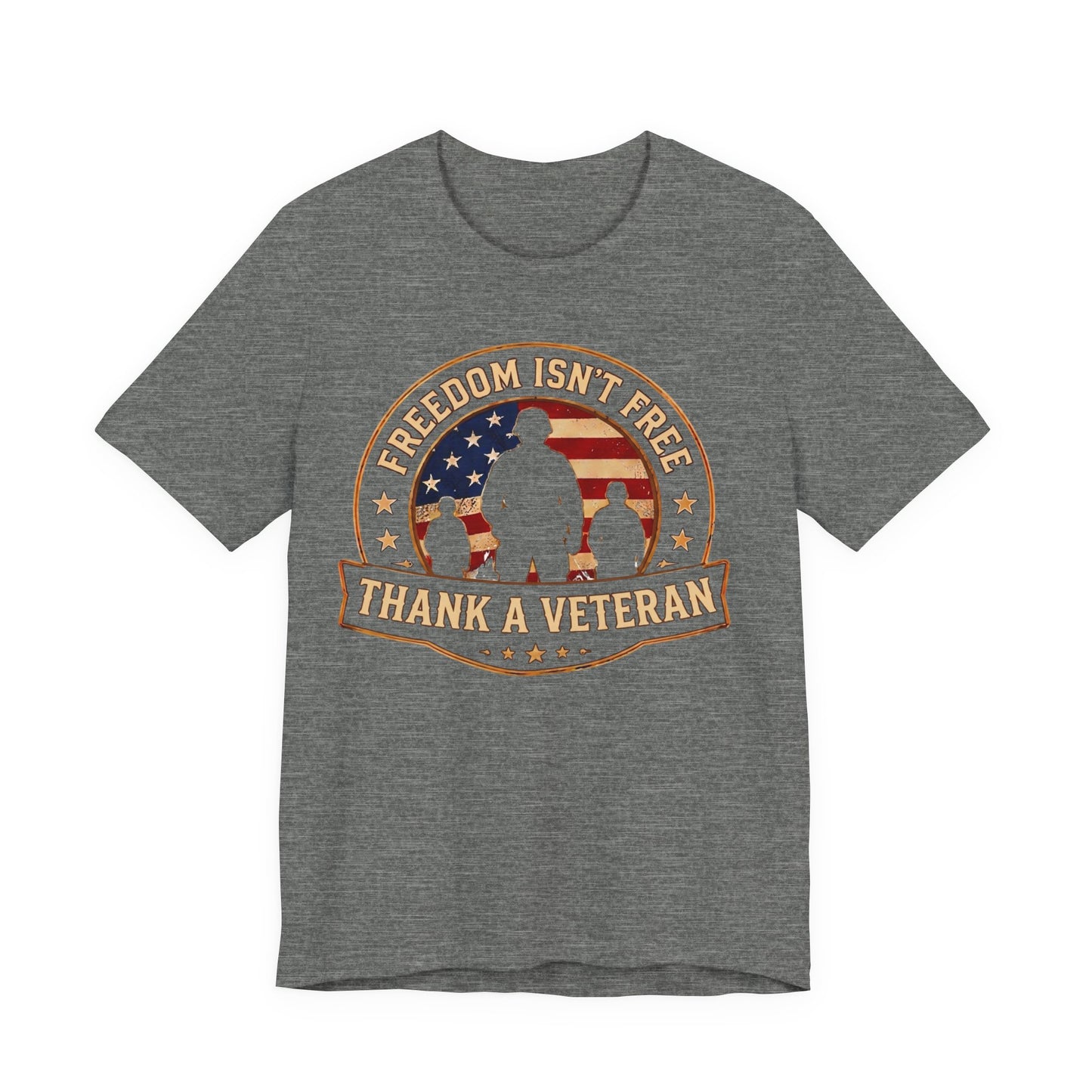 Thank a Veteran T-Shirt — “Freedom Isn’t Free” Patriotic Military Tribute Tee