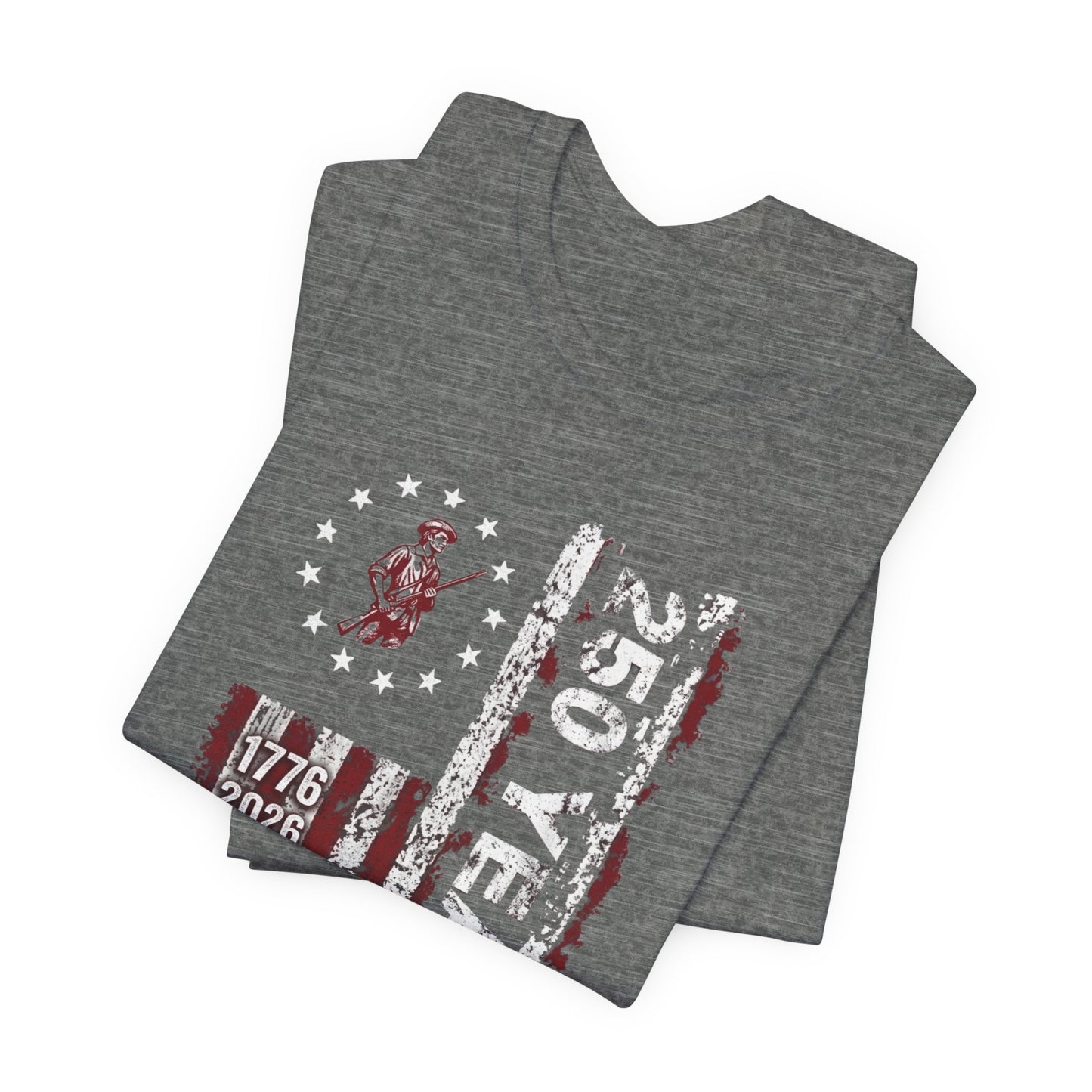 250 Years USA Freedom T-Shirt — 1776-2026 Patriotic American Flag Tee