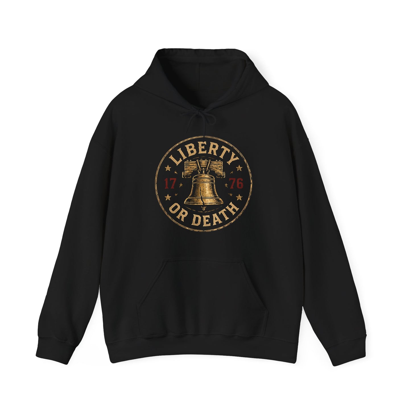 Liberty or Death Hoodie — Vintage 1776 Bell Graphic Pullover