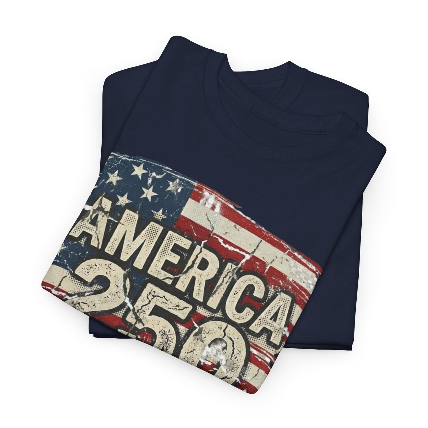 America 250 Vintage Flag T-Shirt — 1776–2026 Bicentennial Patriotic Tee