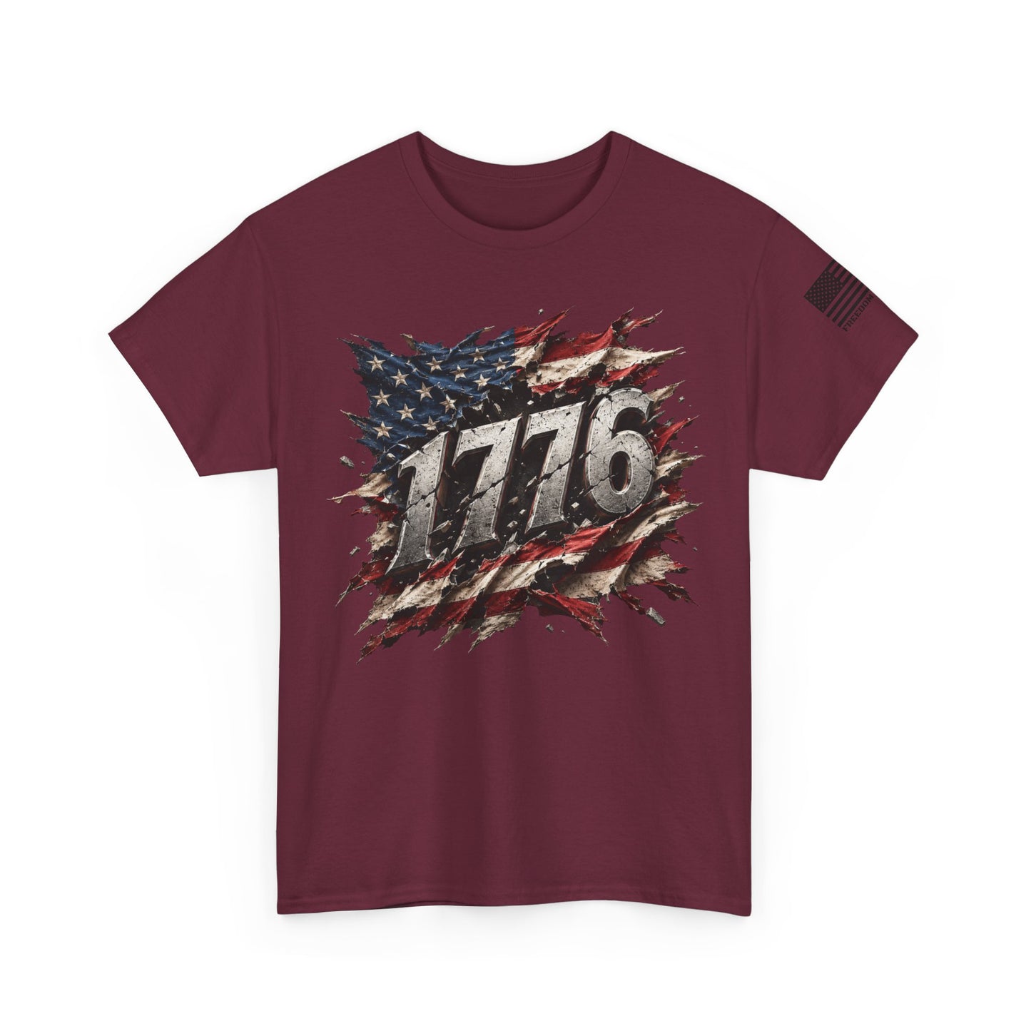1776 American Flag T‑Shirt — Vintage Patriotic Graphic Tee for Independence Day