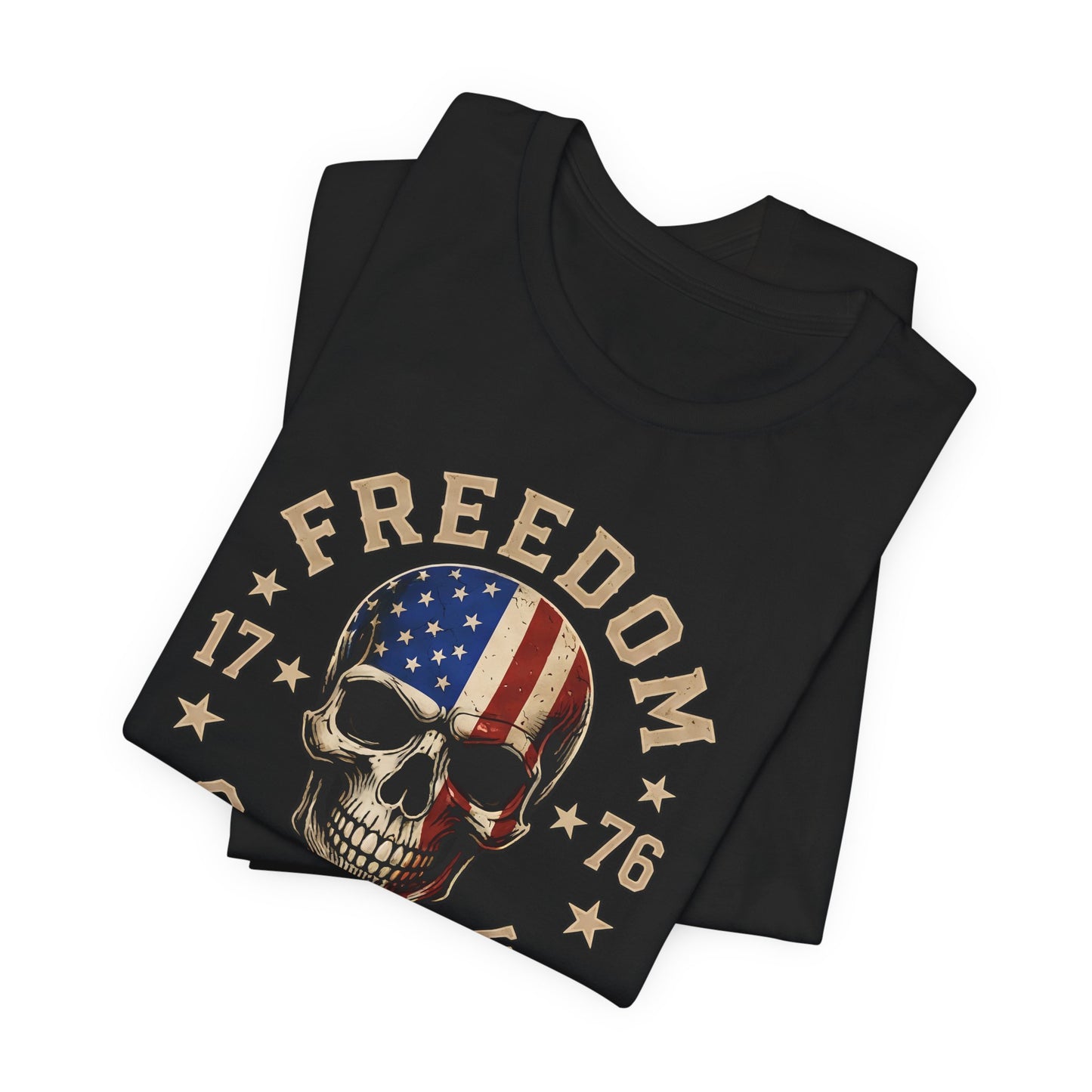 Freedom or None Skull Tee — American Flag Patriotic T-Shirt (1776)