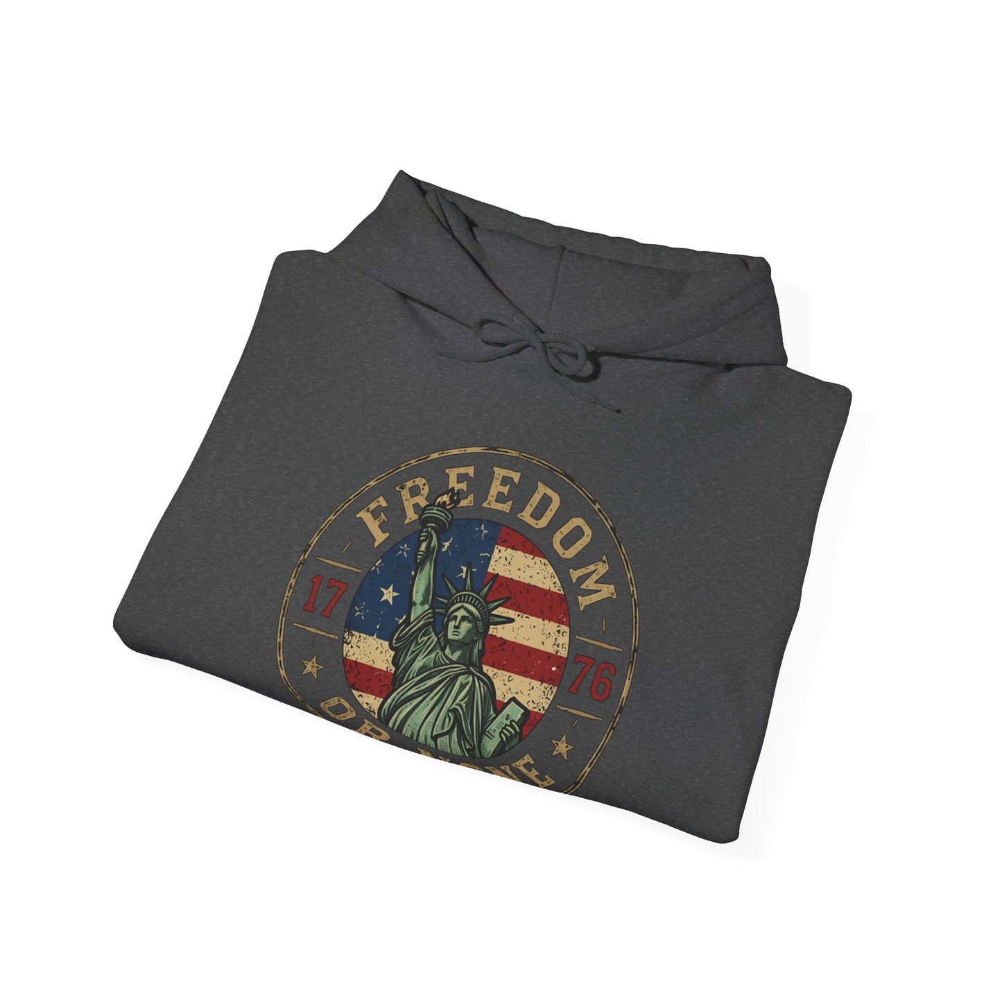 Statue of Liberty "Freedom or None" Hoodie — Patriotic Liberty Slogan Sweatshirt