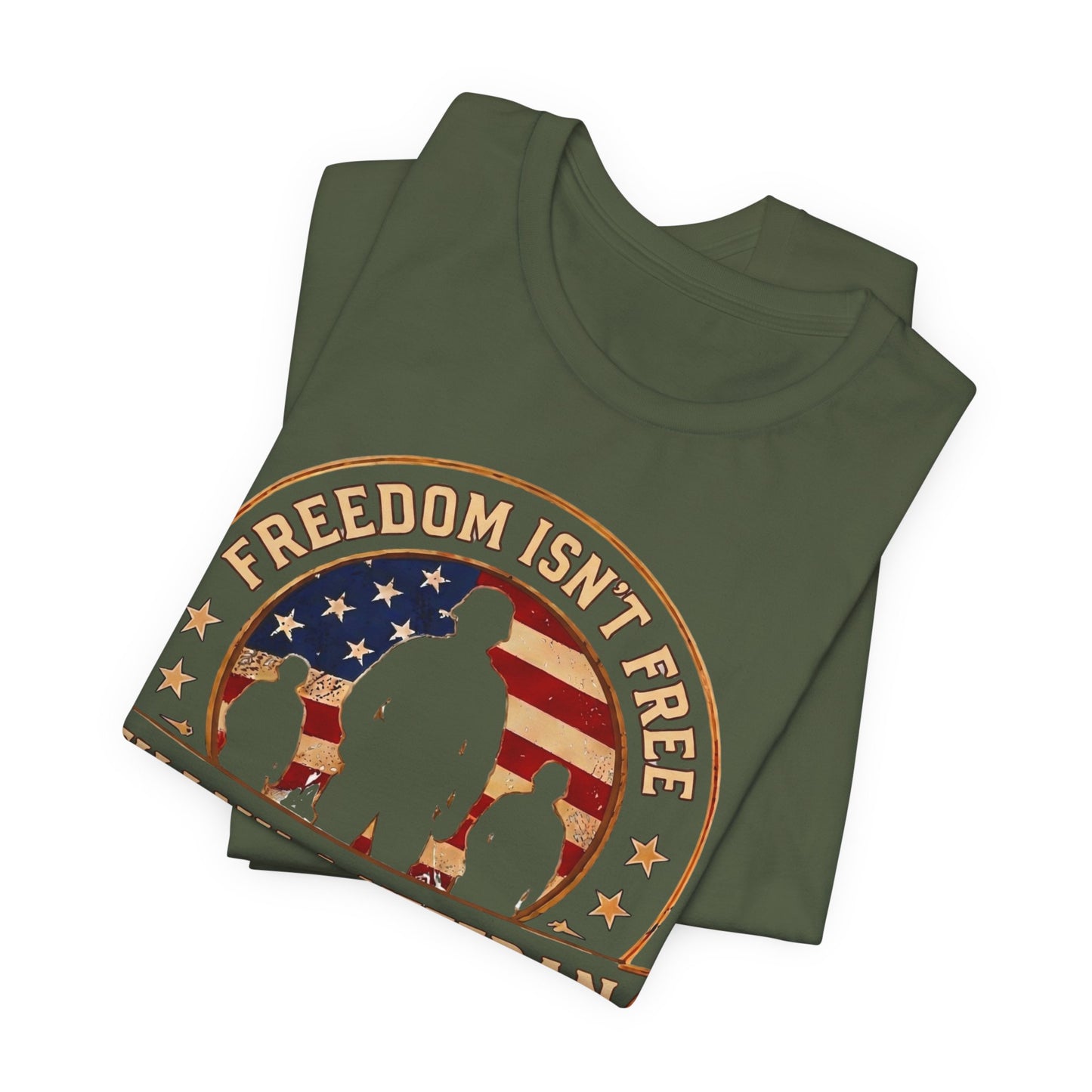 Thank a Veteran T-Shirt — “Freedom Isn’t Free” Patriotic Military Tribute Tee