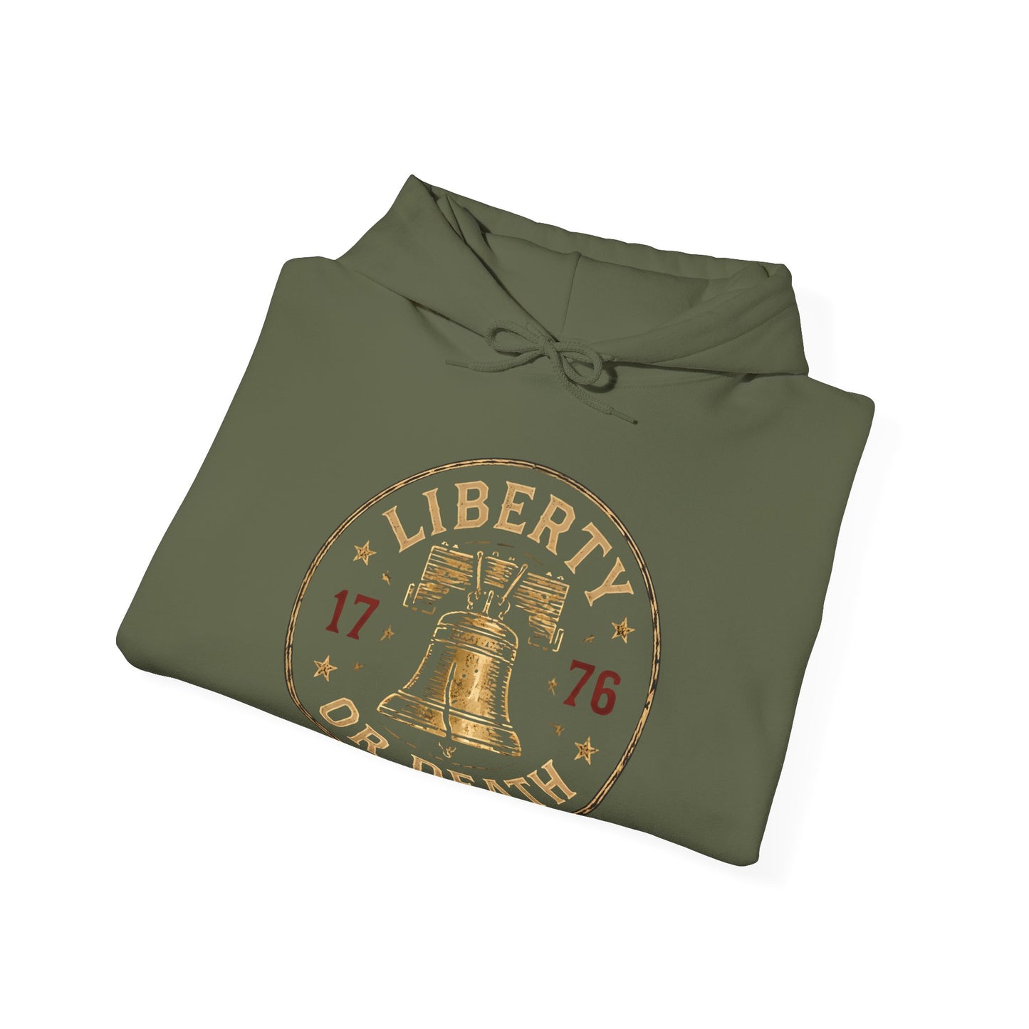 Liberty or Death Hoodie — Vintage 1776 Bell Graphic Pullover