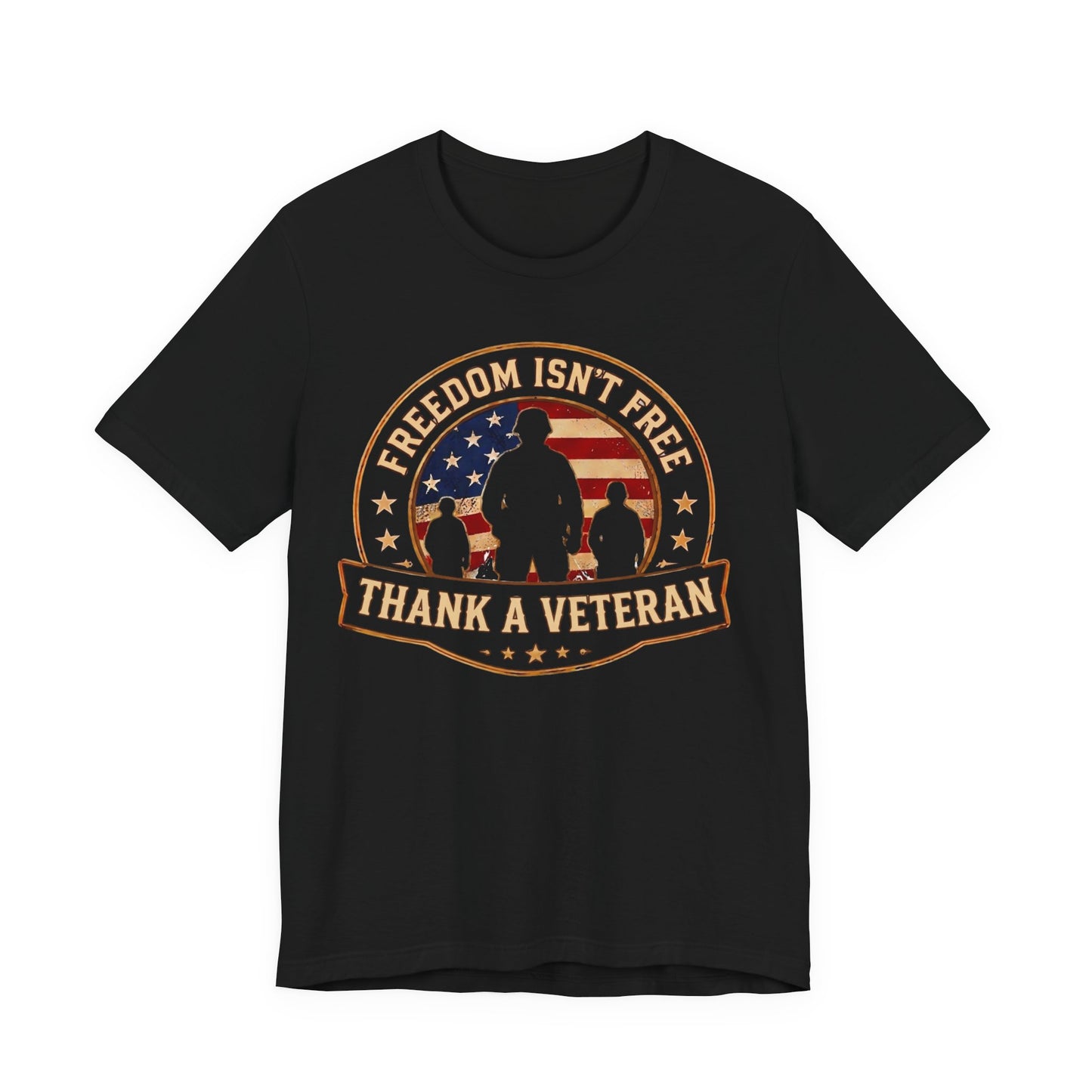 Thank a Veteran T-Shirt — “Freedom Isn’t Free” Patriotic Military Tribute Tee