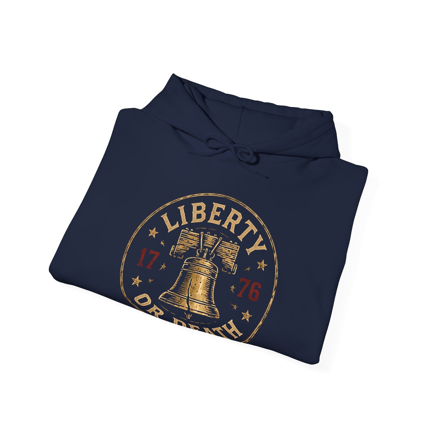 Liberty or Death Hoodie — Vintage 1776 Bell Graphic Pullover
