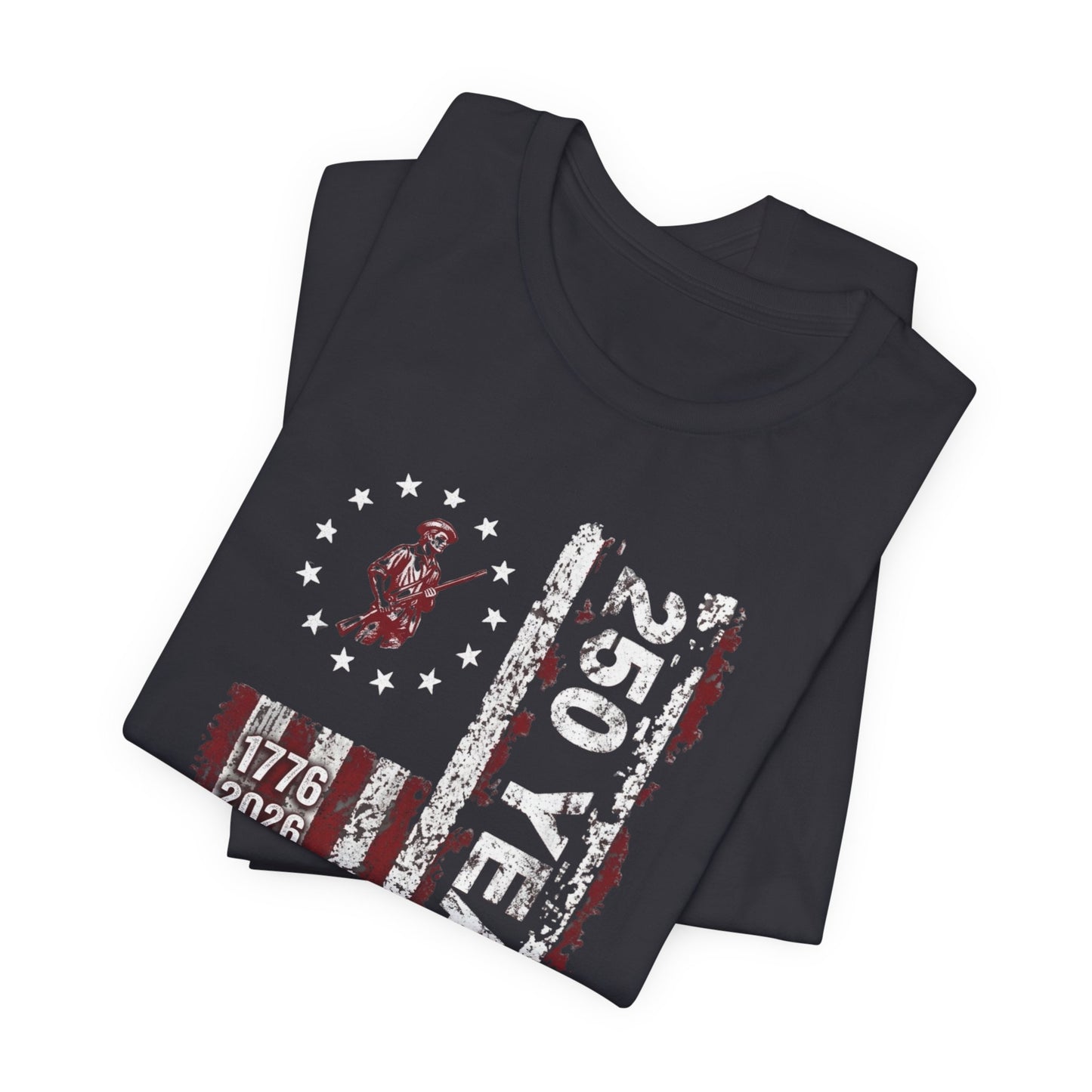 250 Years USA Freedom T-Shirt — 1776-2026 Patriotic American Flag Tee