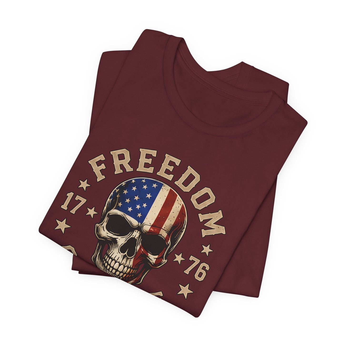 Freedom or None Skull Tee — American Flag Patriotic T-Shirt (1776)