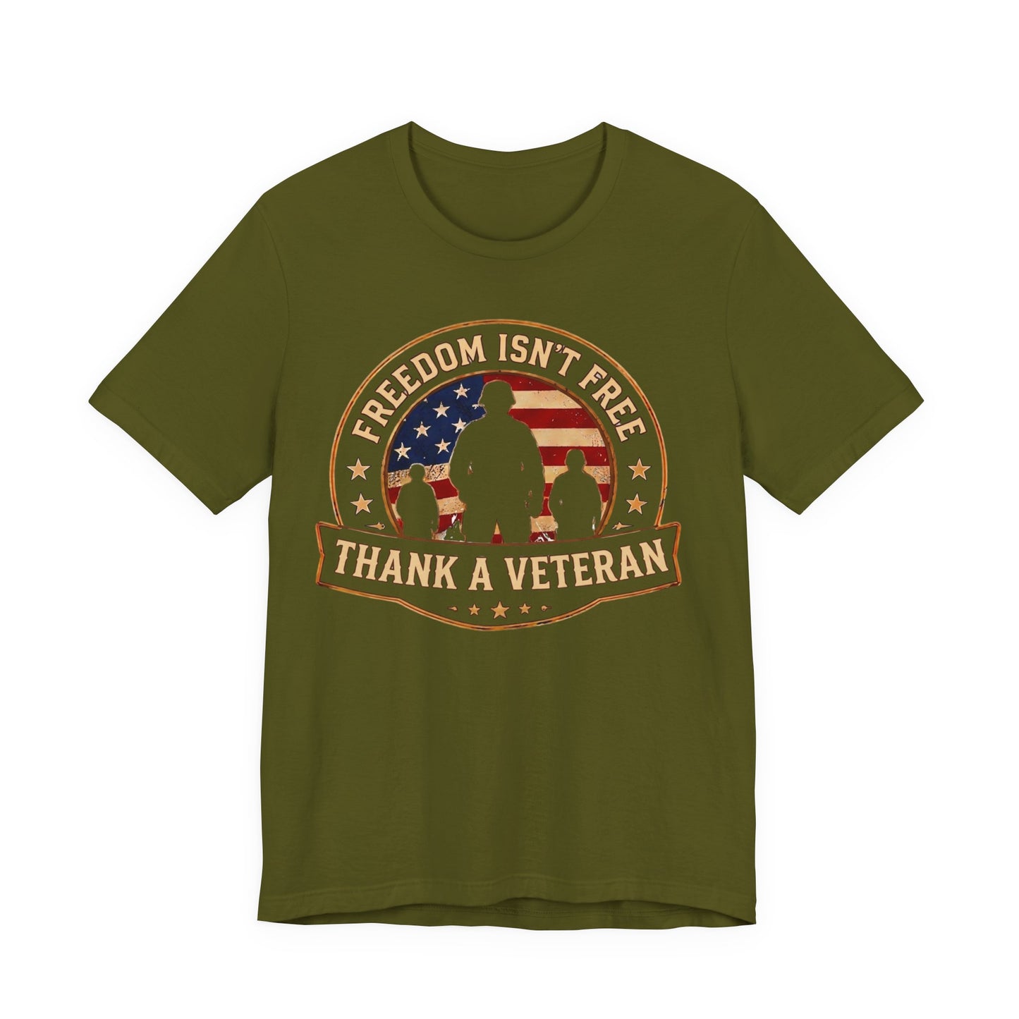 Thank a Veteran T-Shirt — “Freedom Isn’t Free” Patriotic Military Tribute Tee