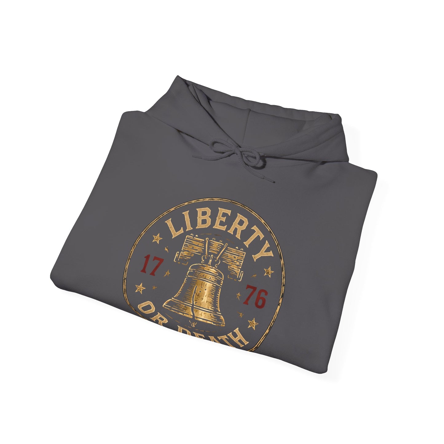Liberty or Death Hoodie — Vintage 1776 Bell Graphic Pullover