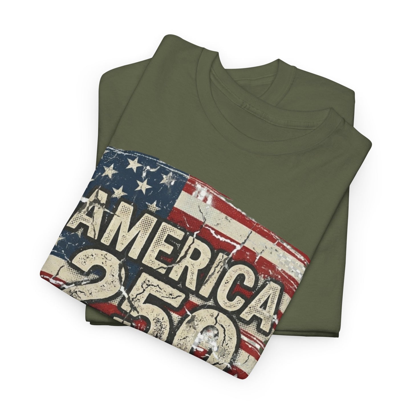 America 250 Vintage Flag T-Shirt — 1776–2026 Bicentennial Patriotic Tee
