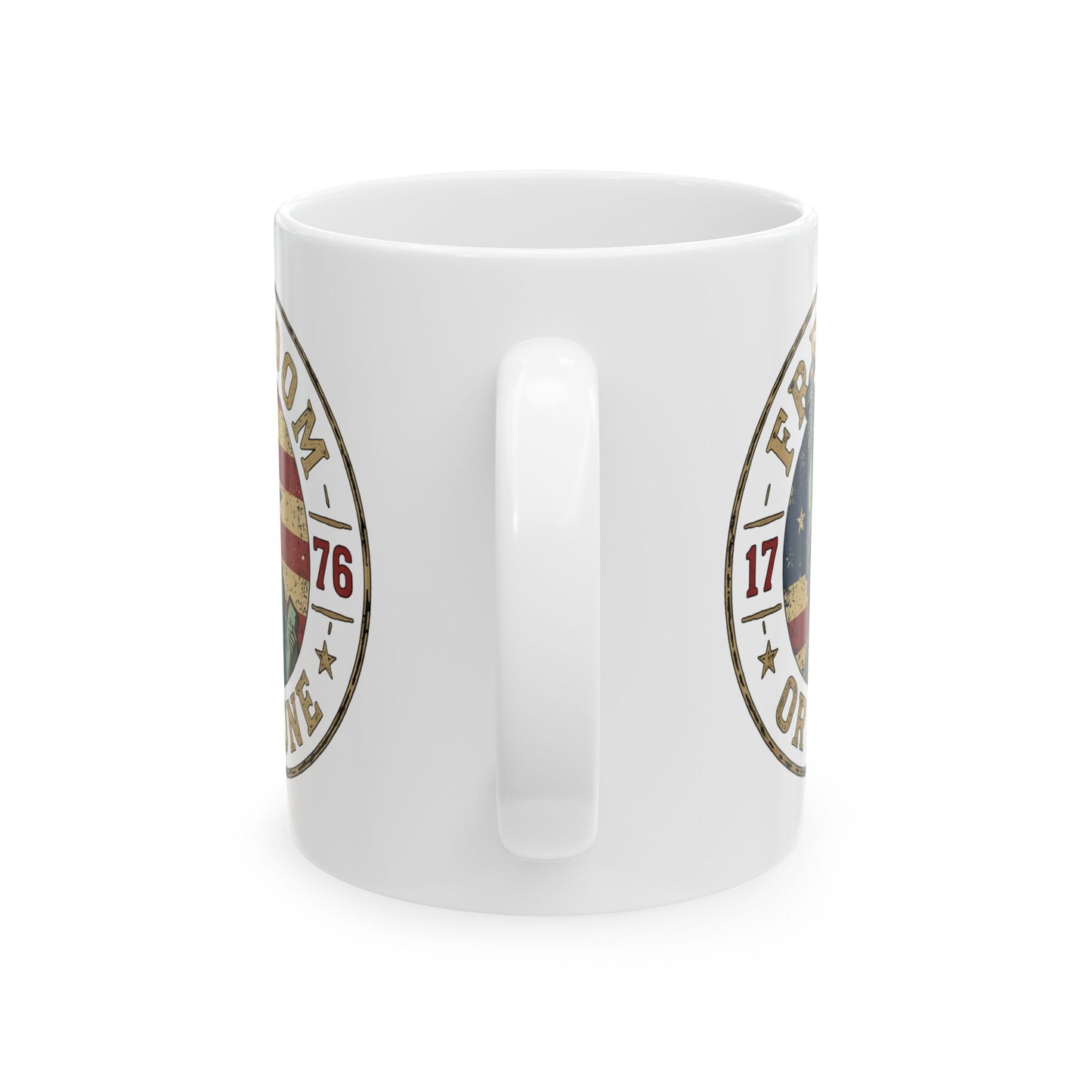 Freedom or NoneCeramic Mug — Vintage USA Statue of Liberty (11oz)