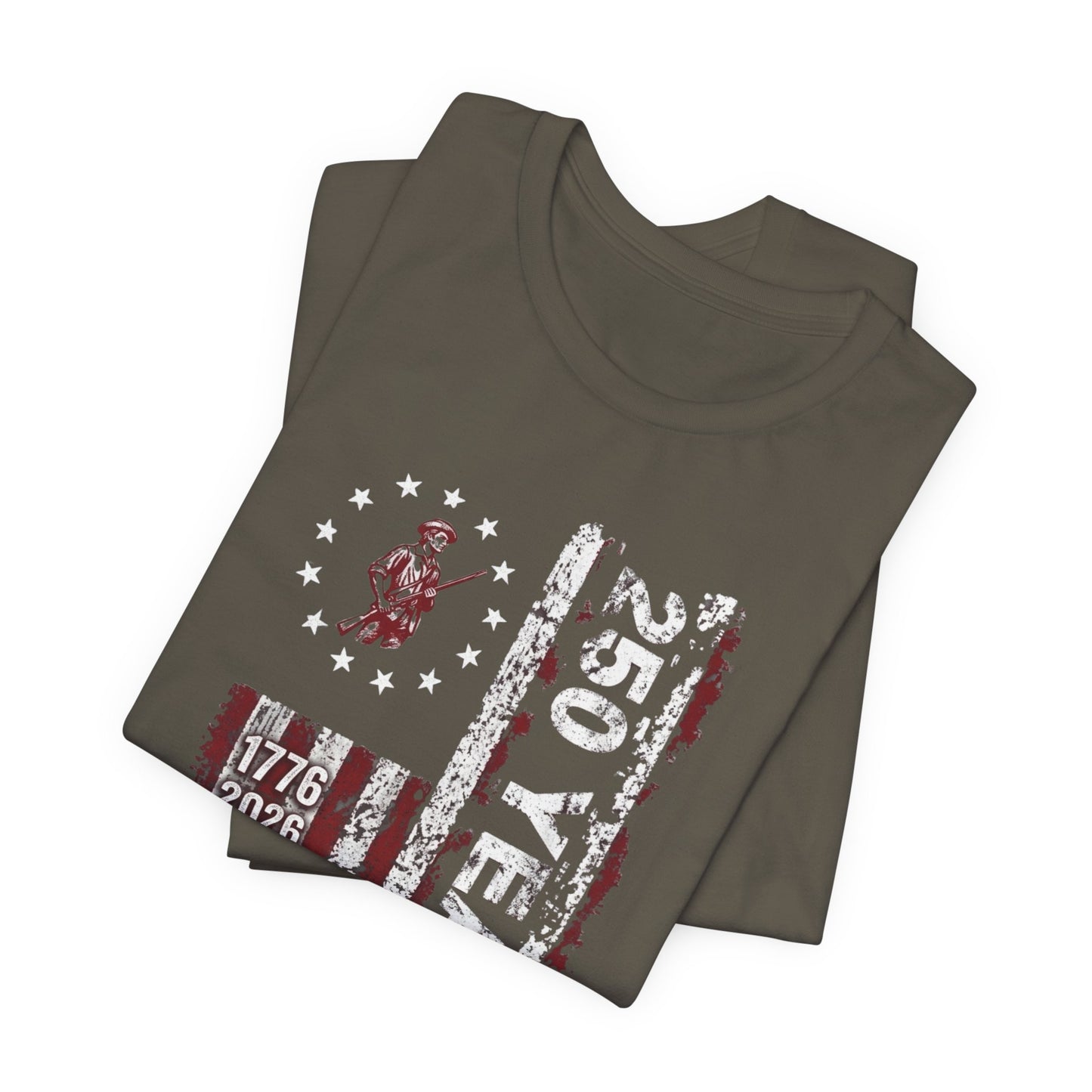 250 Years USA Freedom T-Shirt — 1776-2026 Patriotic American Flag Tee