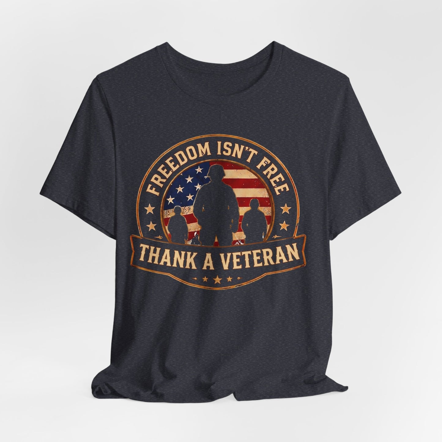 Thank a Veteran T-Shirt — “Freedom Isn’t Free” Patriotic Military Tribute Tee