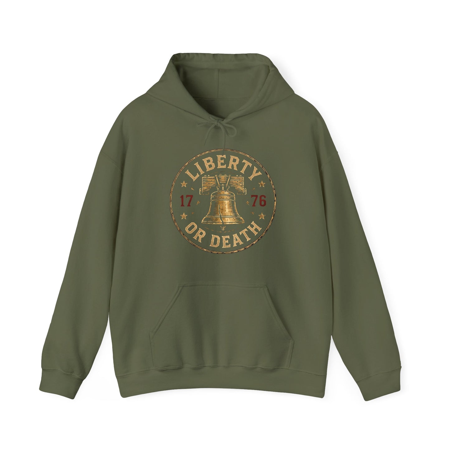 Liberty or Death Hoodie — Vintage 1776 Bell Graphic Pullover