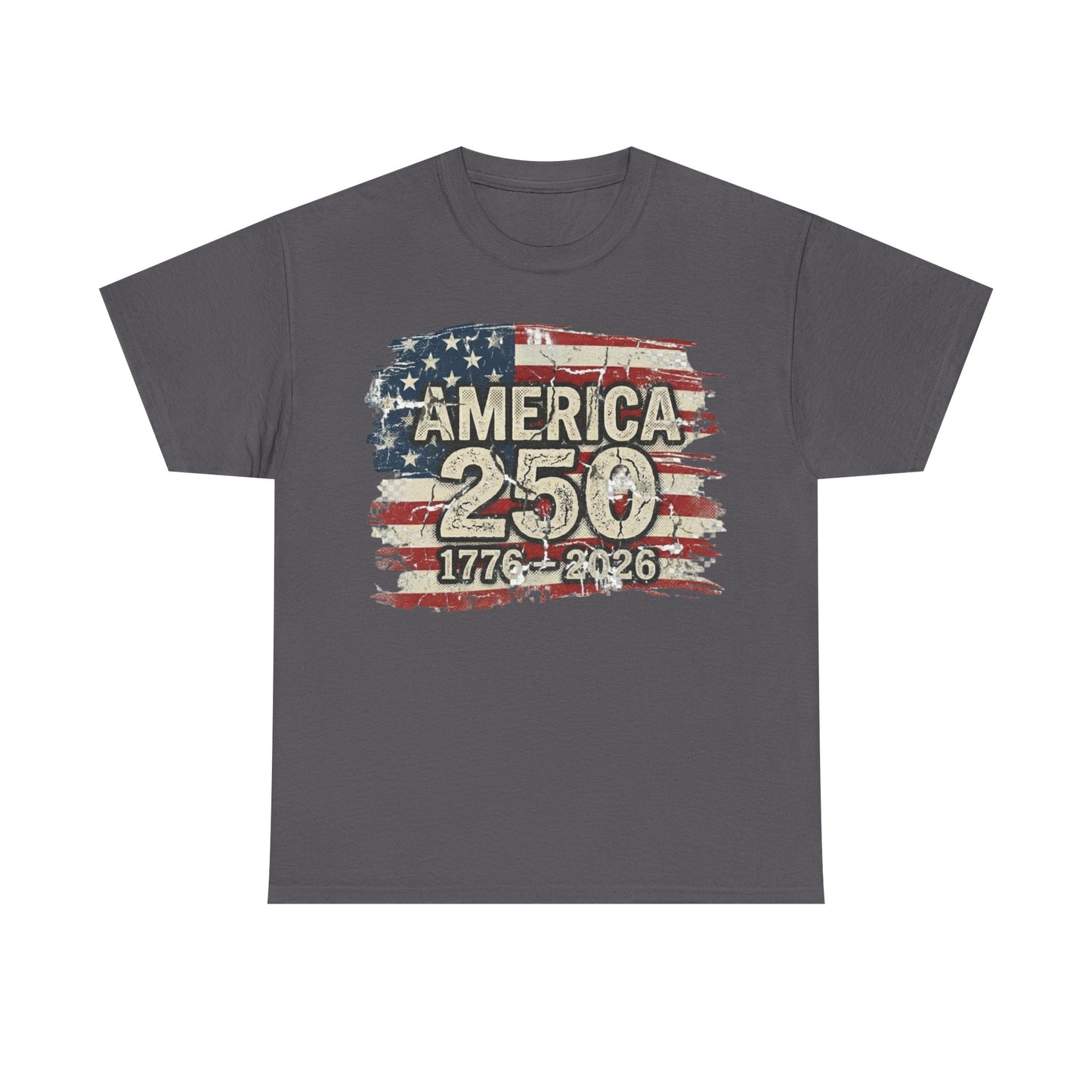 America 250 Vintage Flag T-Shirt — 1776–2026 Bicentennial Patriotic Tee