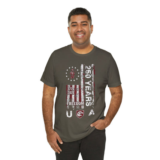 250 Years USA Freedom T-Shirt — 1776-2026 Patriotic American Flag Tee