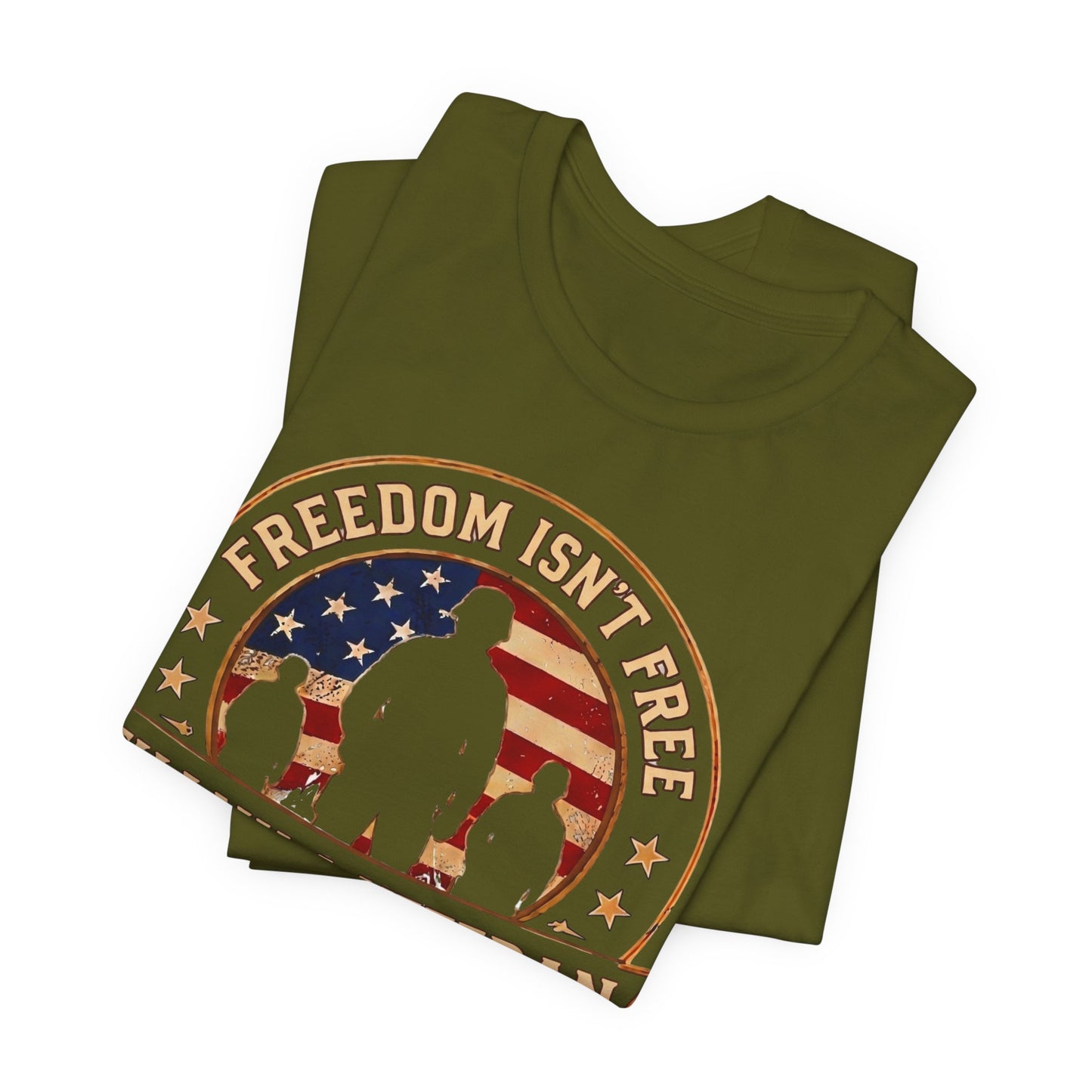 Thank a Veteran T-Shirt — “Freedom Isn’t Free” Patriotic Military Tribute Tee