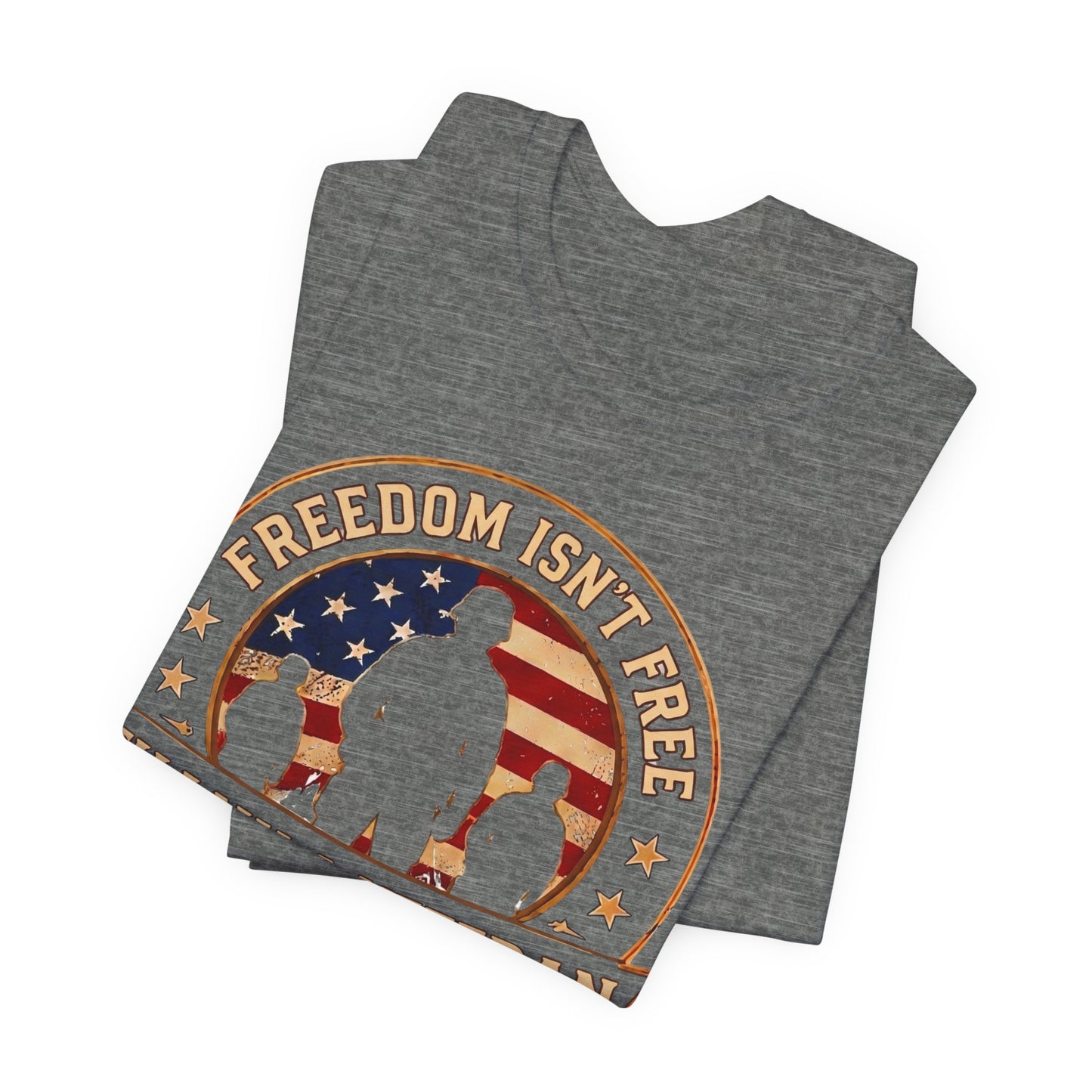 Thank a Veteran T-Shirt — “Freedom Isn’t Free” Patriotic Military Tribute Tee
