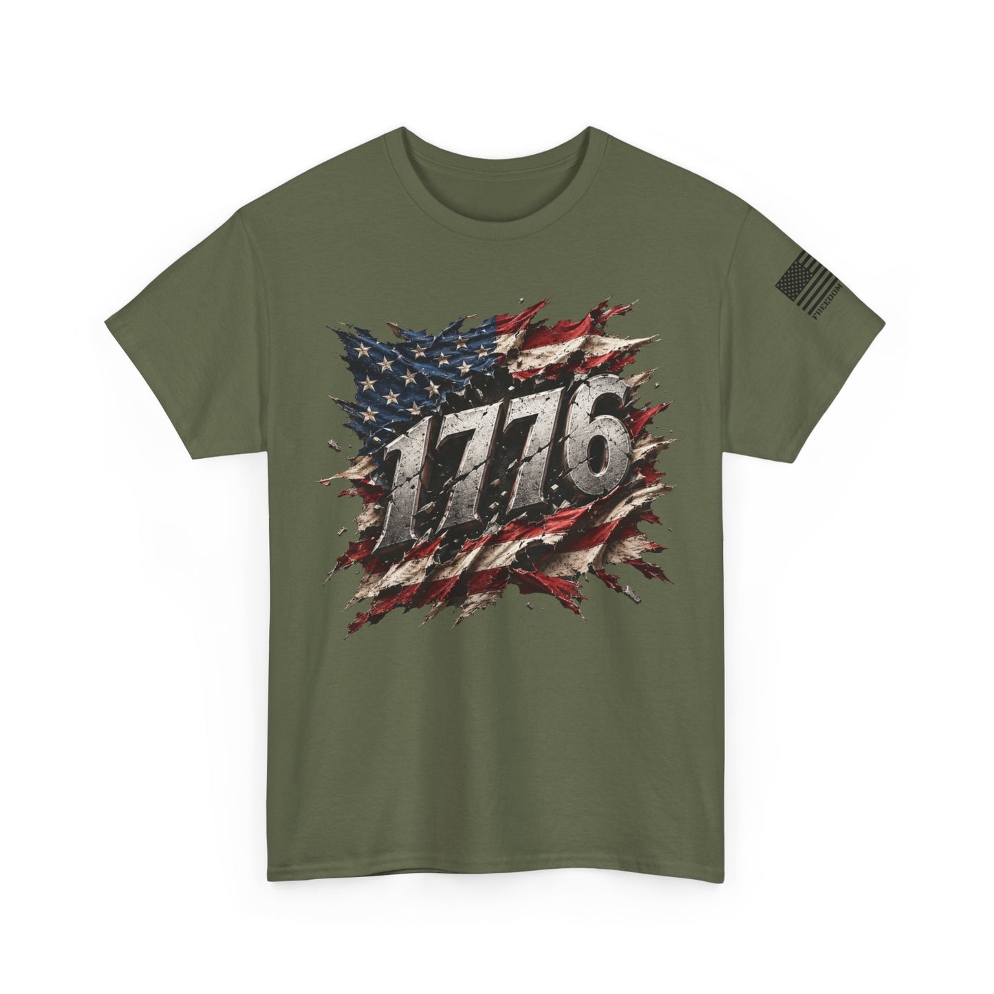 1776 American Flag T‑Shirt — Vintage Patriotic Graphic Tee for Independence Day