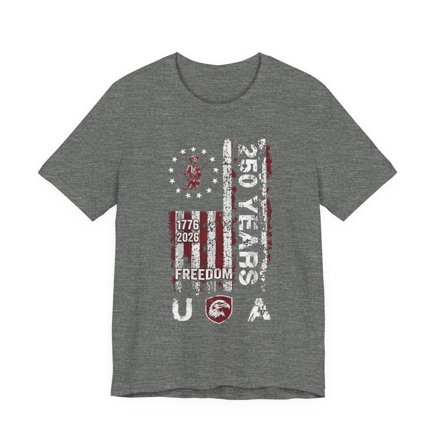 250 Years USA Freedom T-Shirt — 1776-2026 Patriotic American Flag Tee