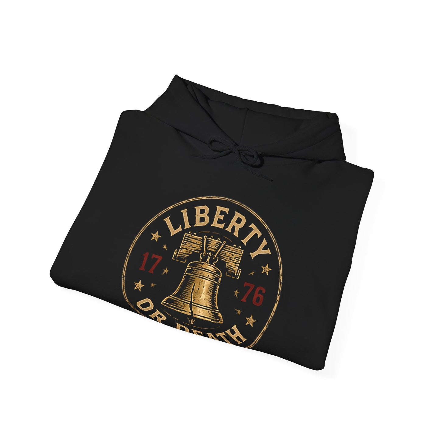 Liberty or Death Hoodie — Vintage 1776 Bell Graphic Pullover