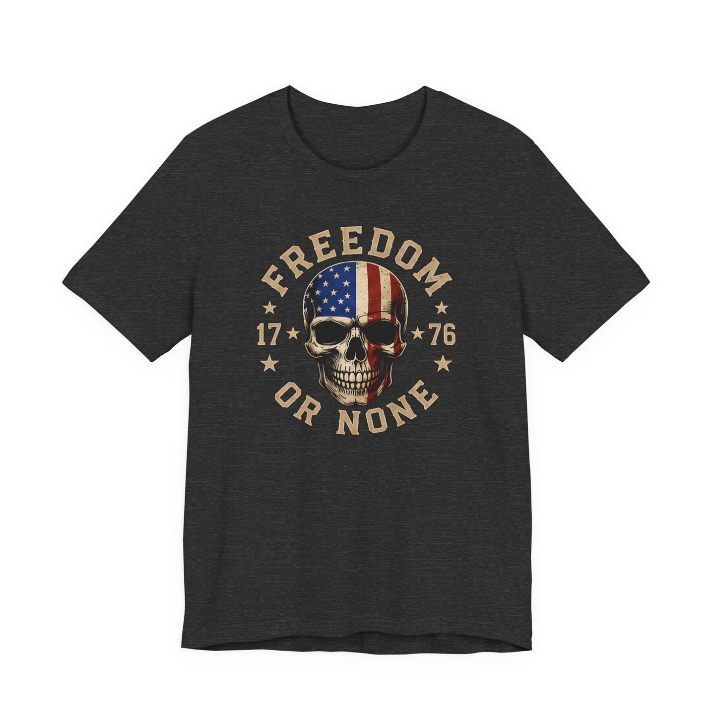 Freedom or None Skull Tee — American Flag Patriotic T-Shirt (1776)